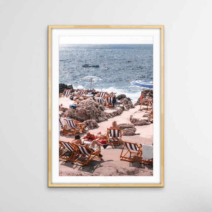 Italian Coast Umbrella Photographic Print - I Heart Wall Art