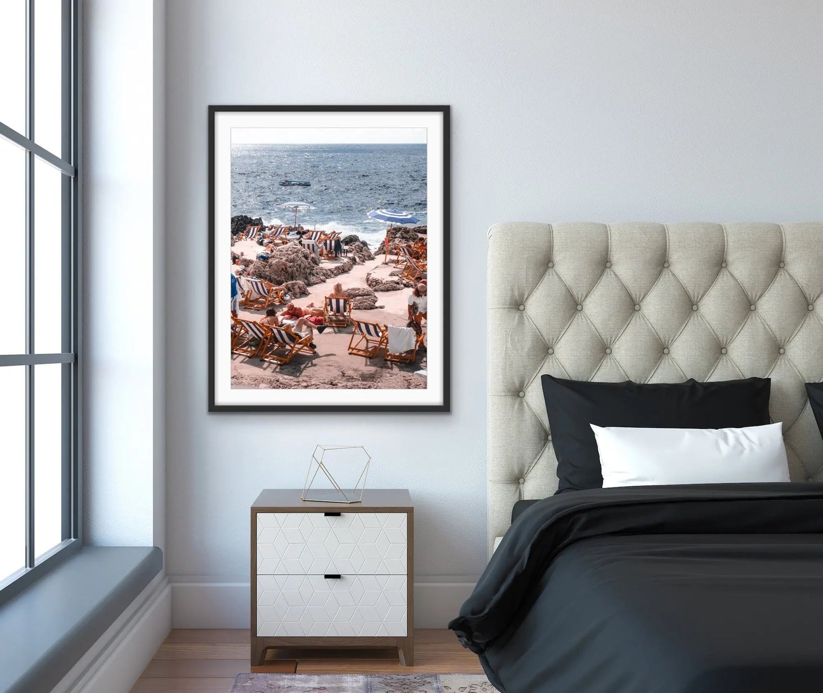 Italian Coast Umbrella Photographic Print - I Heart Wall Art