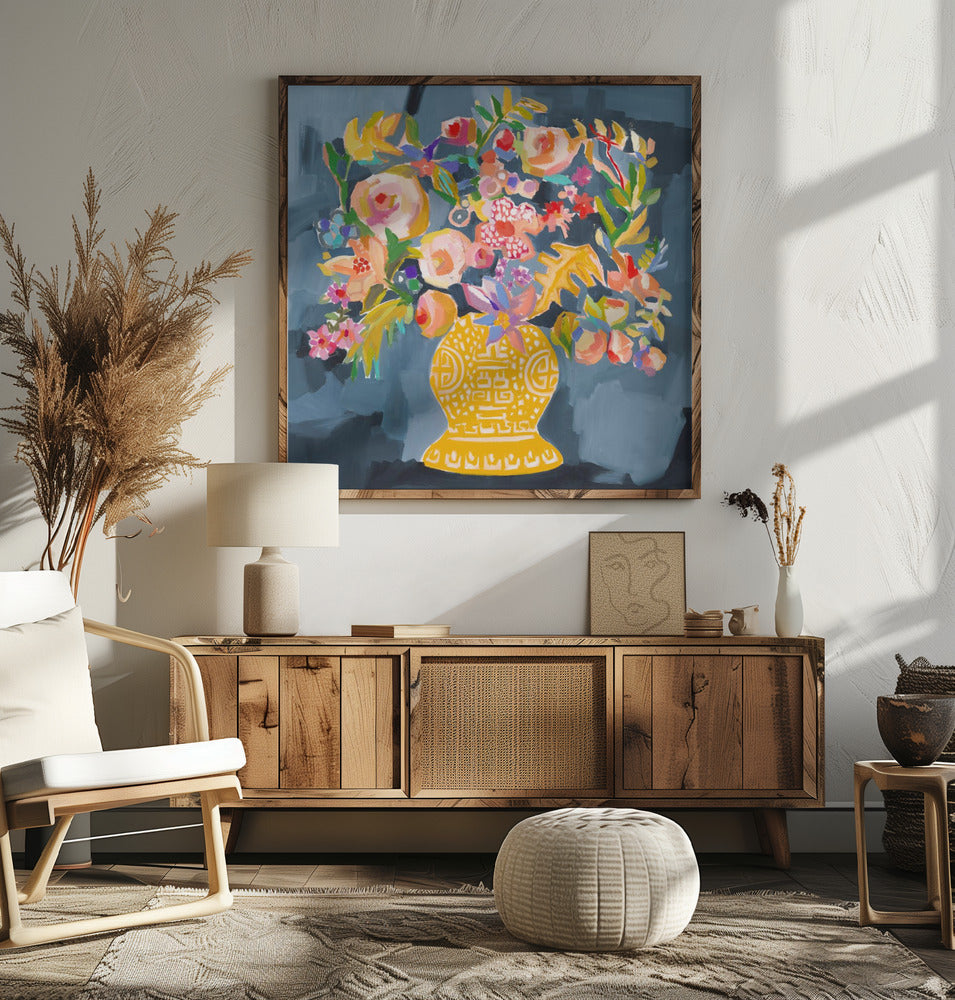 Izzie S Bouquet - Square Stretched Canvas, Poster or Fine Art Print I Heart Wall Art