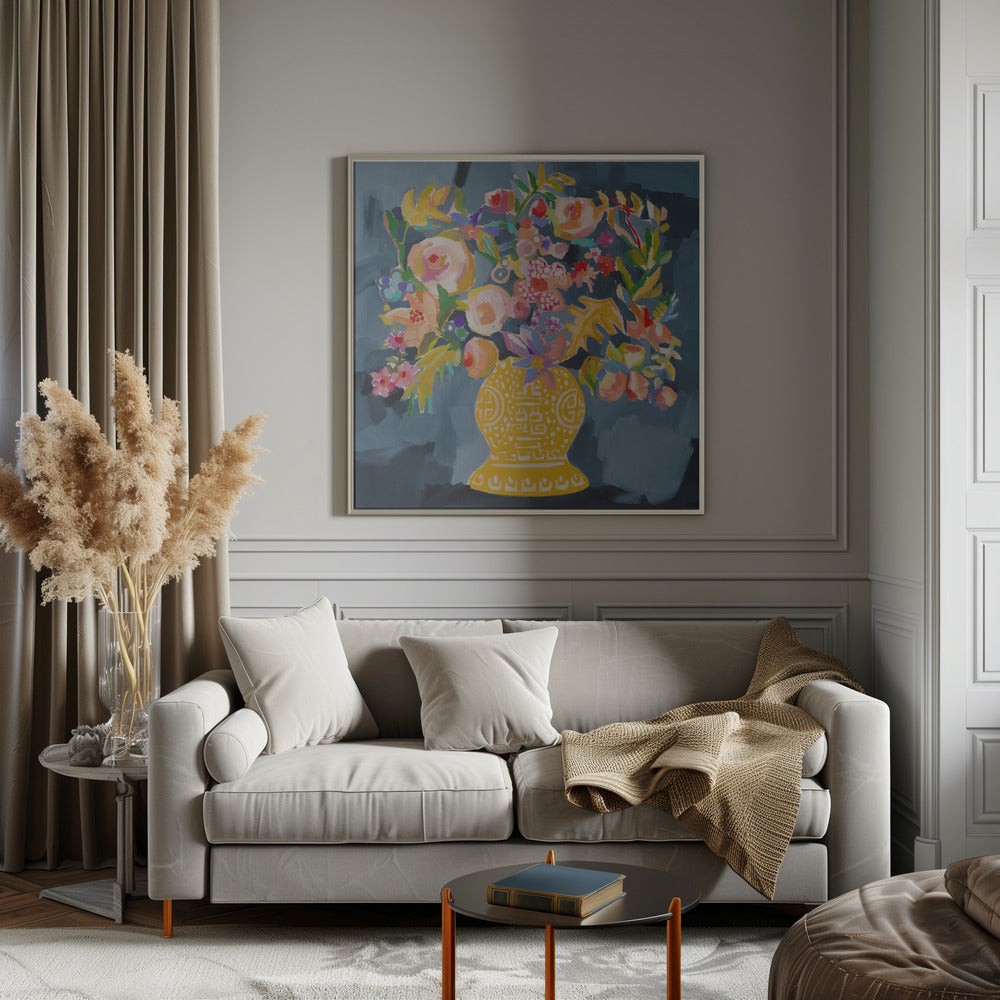 Izzie S Bouquet - Square Stretched Canvas, Poster or Fine Art Print I Heart Wall Art