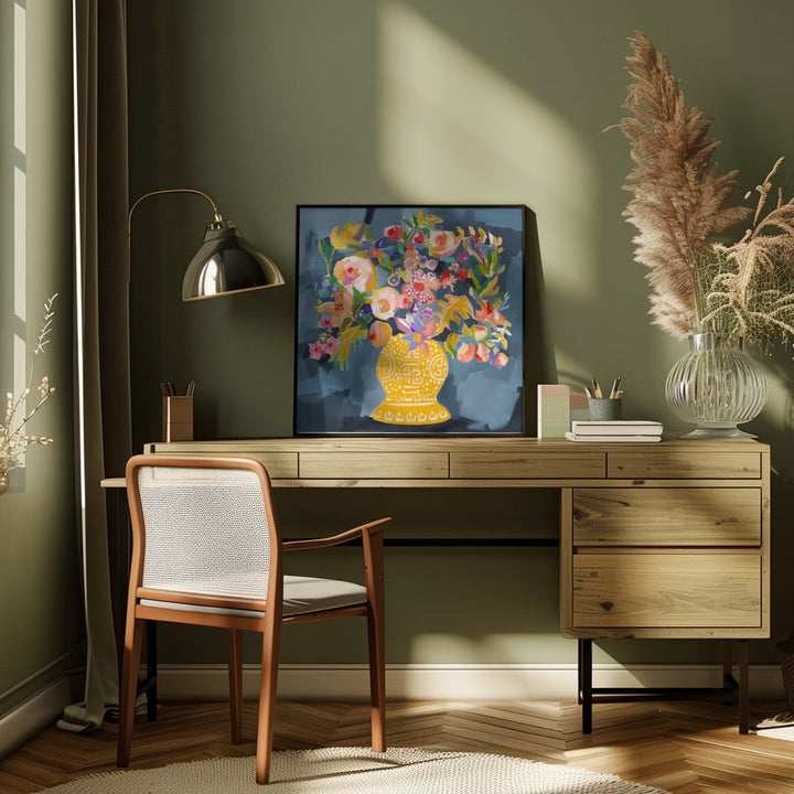 Izzie S Bouquet - Square Stretched Canvas, Poster or Fine Art Print I Heart Wall Art