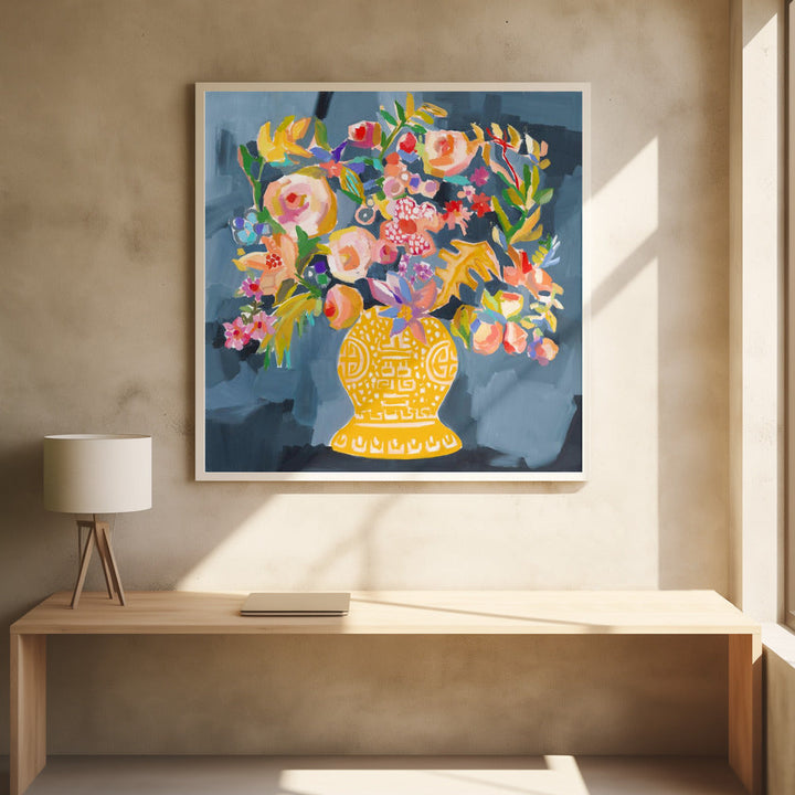 Izzie S Bouquet - Square Stretched Canvas, Poster or Fine Art Print I Heart Wall Art
