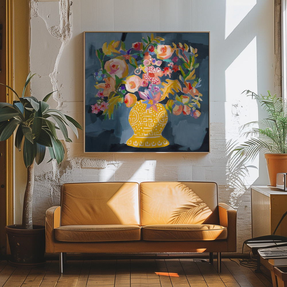 Izzie S Bouquet - Square Stretched Canvas, Poster or Fine Art Print I Heart Wall Art
