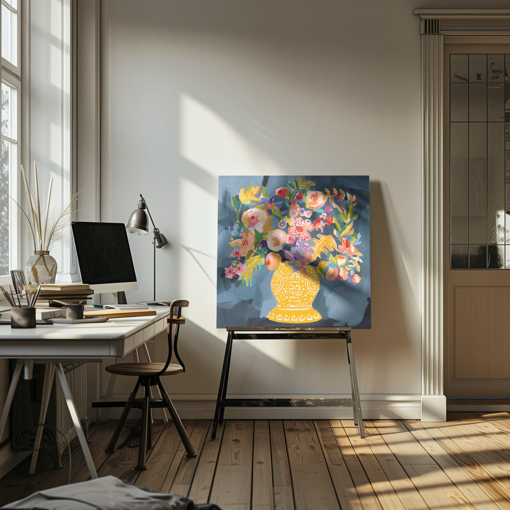 Izzie S Bouquet - Square Stretched Canvas, Poster or Fine Art Print I Heart Wall Art