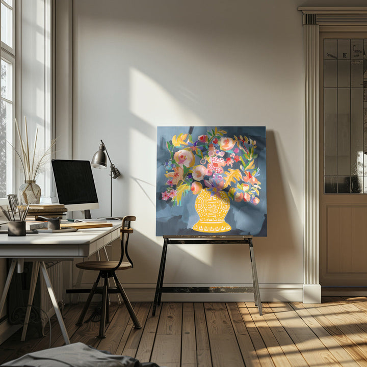 Izzie S Bouquet - Square Stretched Canvas, Poster or Fine Art Print I Heart Wall Art