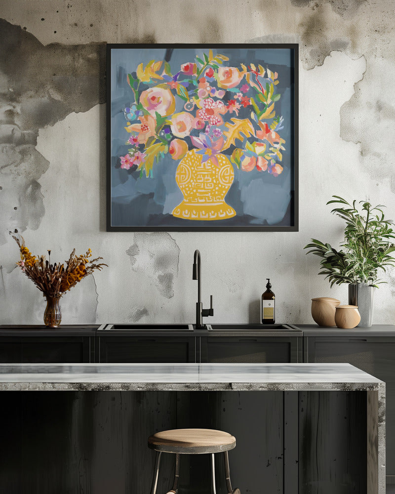 Izzie S Bouquet - Square Stretched Canvas, Poster or Fine Art Print I Heart Wall Art