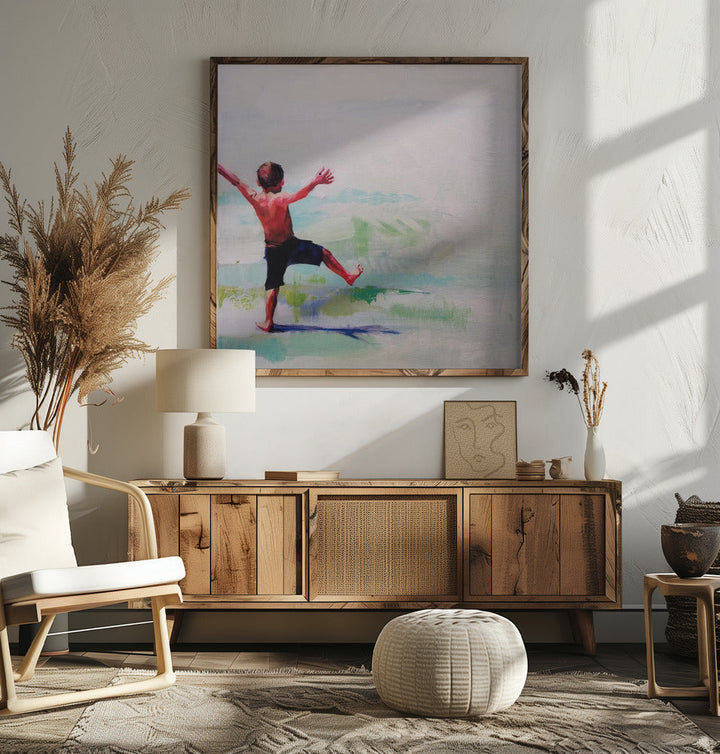 Jacky Boy - Square Stretched Canvas, Poster or Fine Art Print I Heart Wall Art