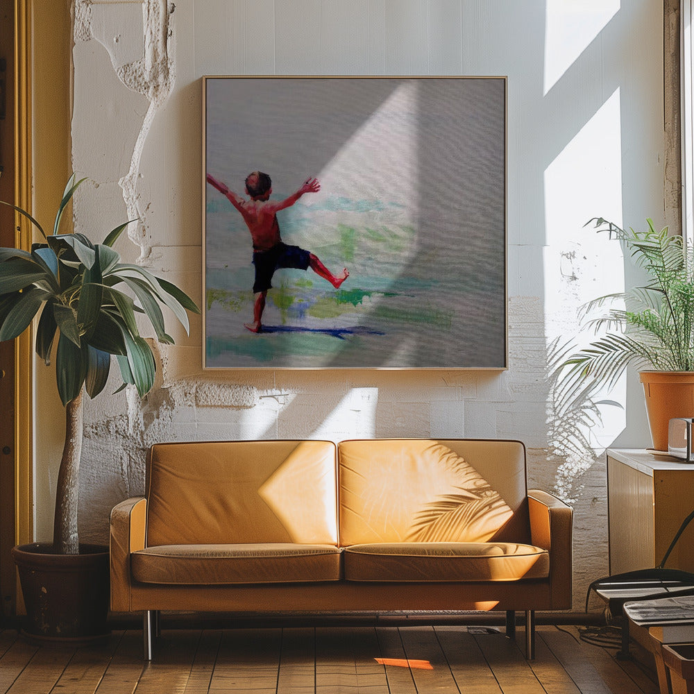 Jacky Boy - Square Stretched Canvas, Poster or Fine Art Print I Heart Wall Art