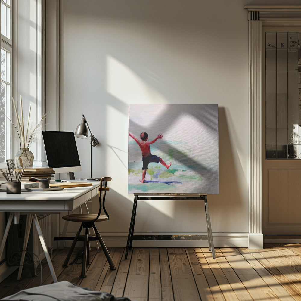 Jacky Boy - Square Stretched Canvas, Poster or Fine Art Print I Heart Wall Art