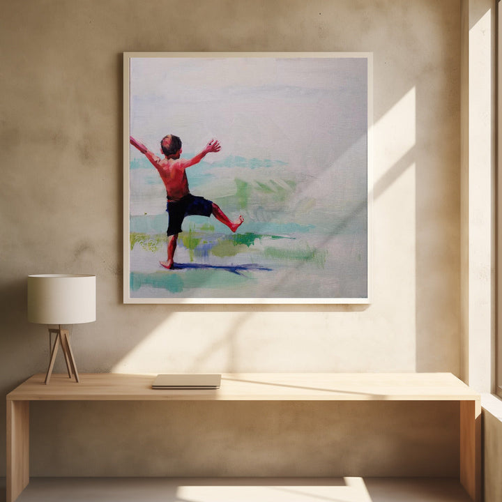 Jacky Boy - Square Stretched Canvas, Poster or Fine Art Print I Heart Wall Art