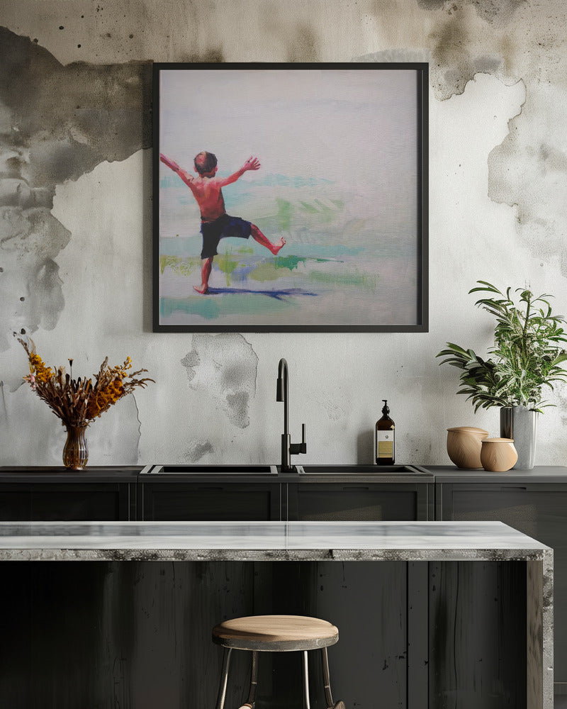 Jacky Boy - Square Stretched Canvas, Poster or Fine Art Print I Heart Wall Art