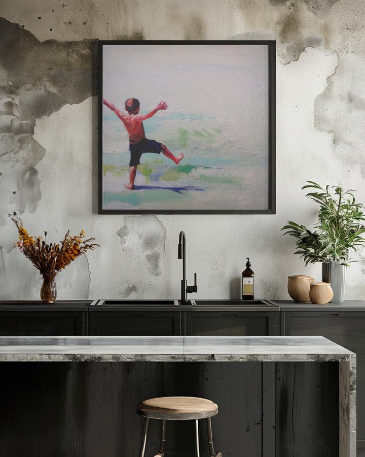 Jacky Boy - Square Stretched Canvas, Poster or Fine Art Print I Heart Wall Art