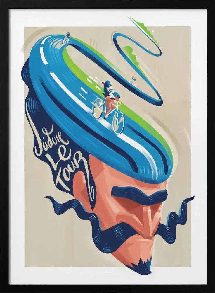 Jadore Le Tour - Stretched Canvas, Poster or Fine Art Print I Heart Wall Art