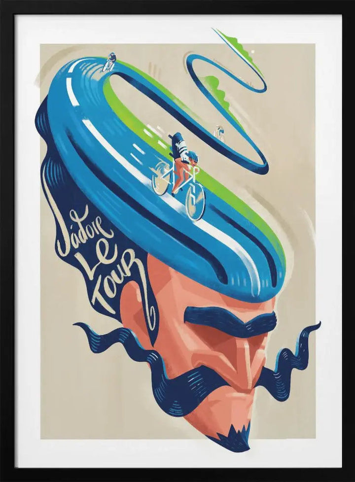 Jadore Le Tour - Stretched Canvas, Poster or Fine Art Print I Heart Wall Art