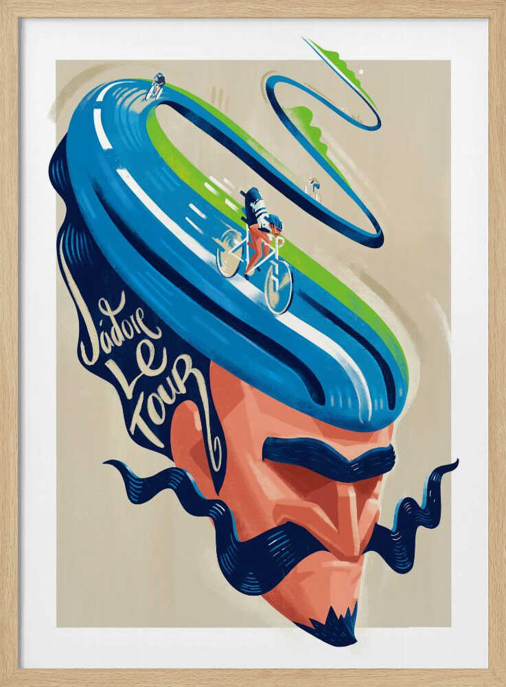 Jadore Le Tour - Stretched Canvas, Poster or Fine Art Print - I Heart Wall Art - Poster Print, Canvas Print or Framed Art Print