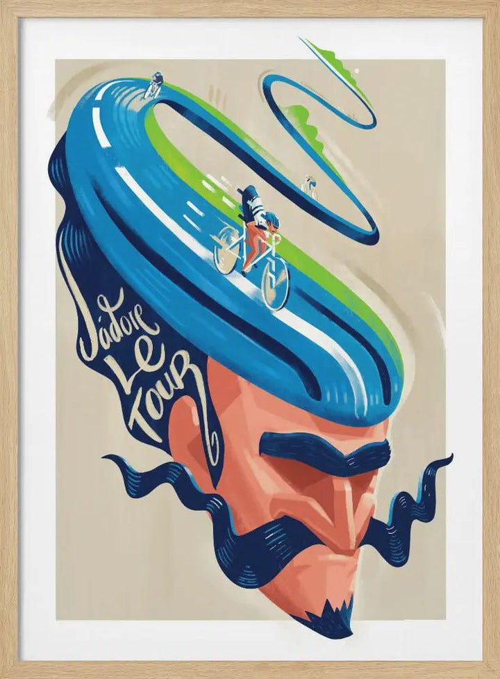 Jadore Le Tour - Stretched Canvas, Poster or Fine Art Print I Heart Wall Art