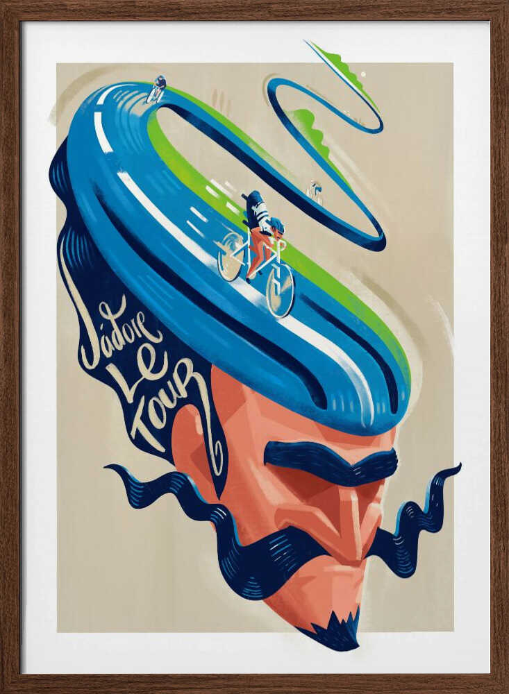 Jadore Le Tour - Stretched Canvas, Poster or Fine Art Print - I Heart Wall Art - Poster Print, Canvas Print or Framed Art Print