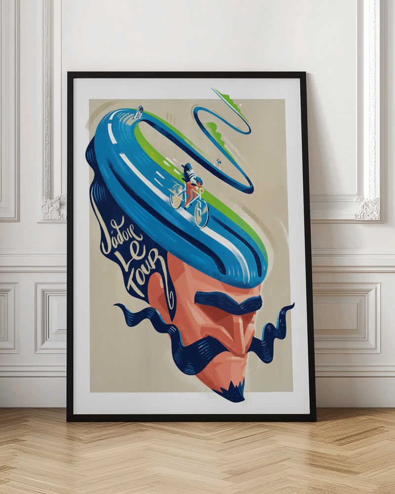 Jadore Le Tour - Stretched Canvas, Poster or Fine Art Print - I Heart Wall Art - Poster Print, Canvas Print or Framed Art Print