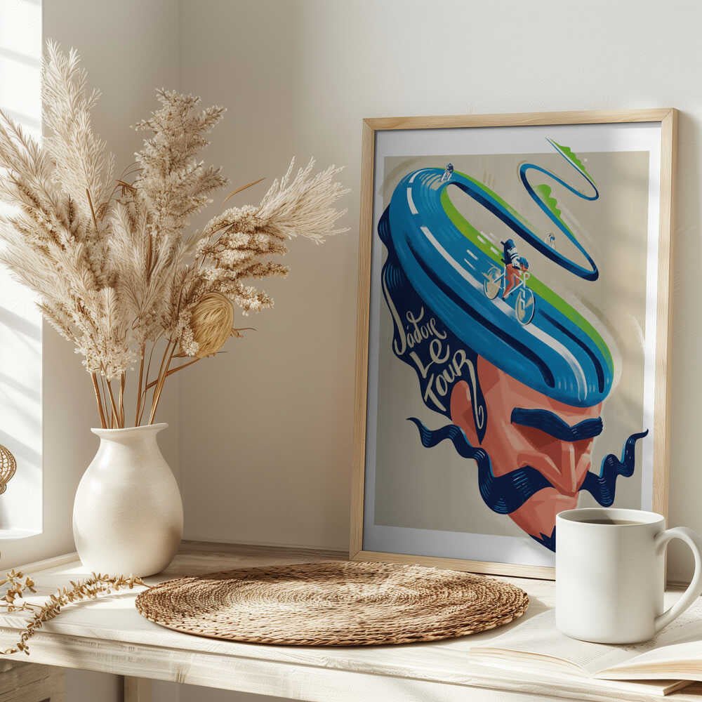 Jadore Le Tour - Stretched Canvas, Poster or Fine Art Print - I Heart Wall Art - Poster Print, Canvas Print or Framed Art Print