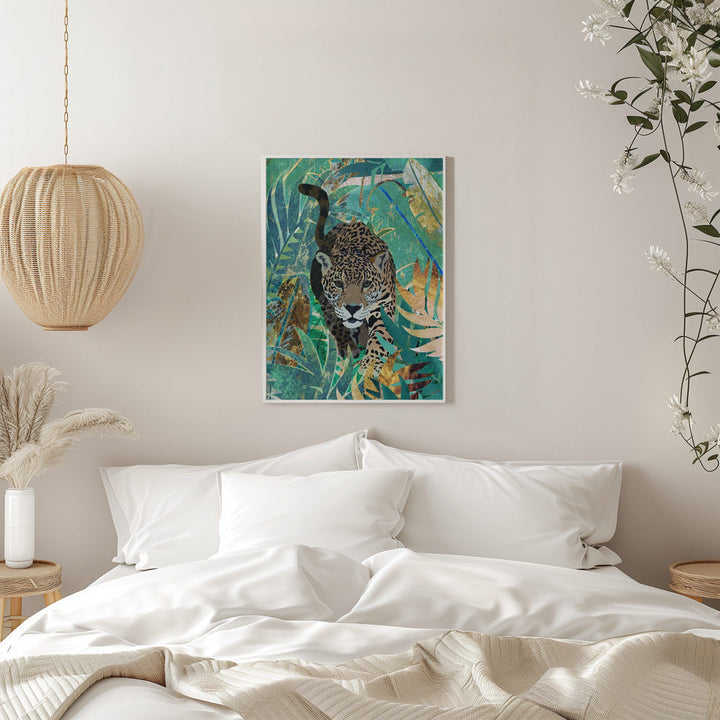Jaguar Jungle 2 - Stretched Canvas, Poster or Fine Art Print I Heart Wall Art