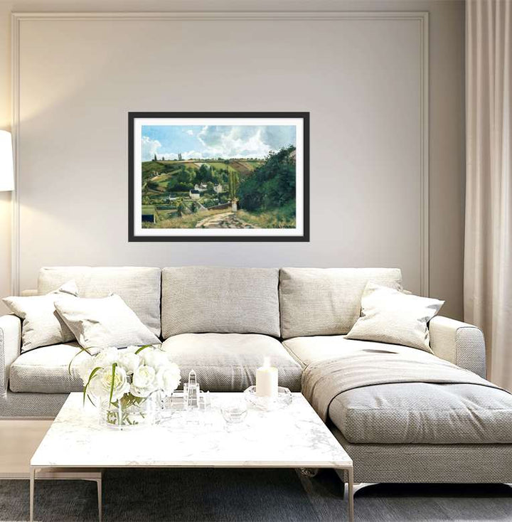 Jalais Hill, Pontoise (1867) by Camille Pissarro - Fine Art Print or Stretched Canvas - I Heart Wall Art - Poster Print, Canvas Print or Framed Art Print