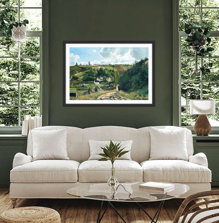 Jalais Hill, Pontoise (1867) by Camille Pissarro - Fine Art Print or Stretched Canvas - I Heart Wall Art - Poster Print, Canvas Print or Framed Art Print