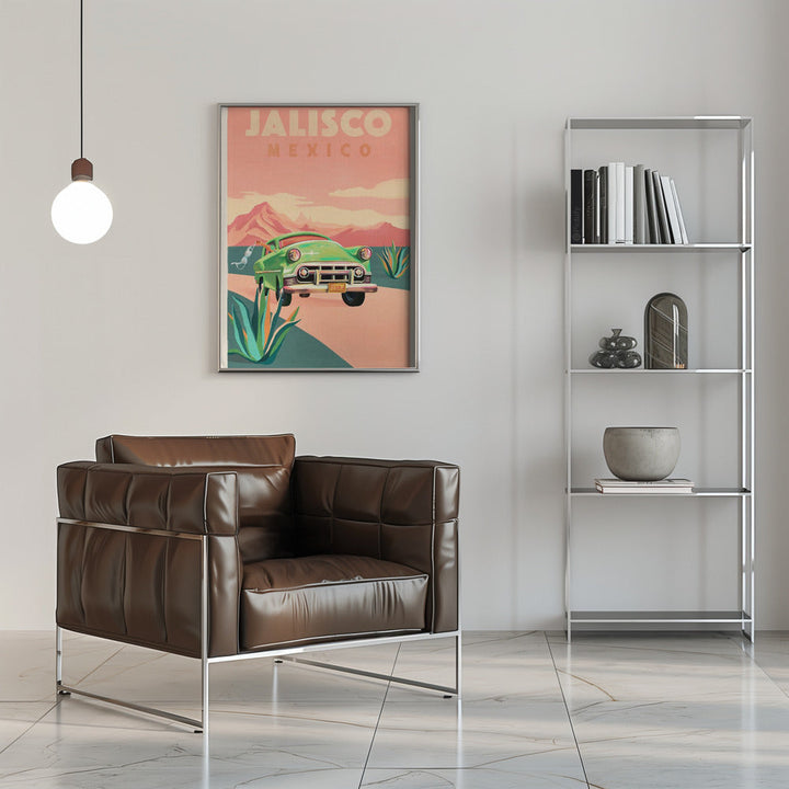 Jalisco Mexico Vintage Travel Poster - Stretched Canvas, Poster or Fine Art Print I Heart Wall Art