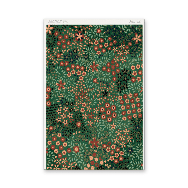 Japanese Floral Print Pattern from Section VII plate IX. by G.A. Audsley - Japanese - Stretched Canvas or Wall Art Print - I Heart Wall Art - Poster Print, Canvas Print or Framed Art Print