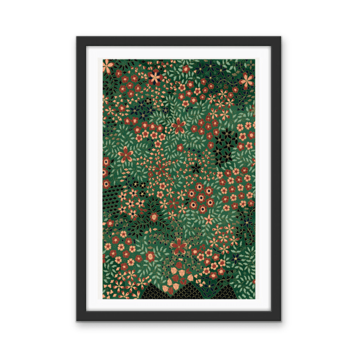 Japanese Floral Print Pattern from Section VII plate IX. by G.A. Audsley - Japanese - Stretched Canvas or Wall Art Print - I Heart Wall Art - Poster Print, Canvas Print or Framed Art Print