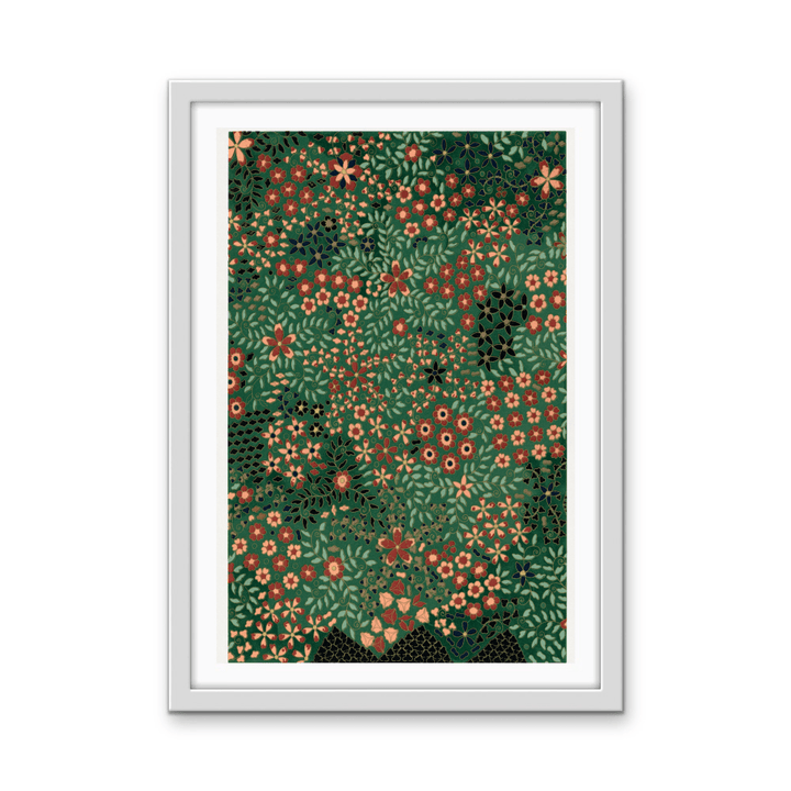 Japanese Floral Print Pattern from Section VII plate IX. by G.A. Audsley - Japanese - Stretched Canvas or Wall Art Print - I Heart Wall Art - Poster Print, Canvas Print or Framed Art Print