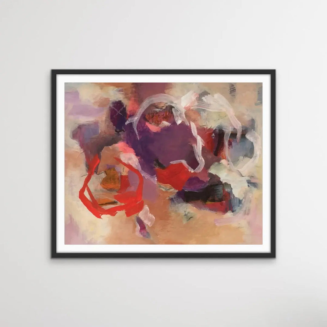 Jasper - Purple and Red Abstract Art Print - I Heart Wall Art
