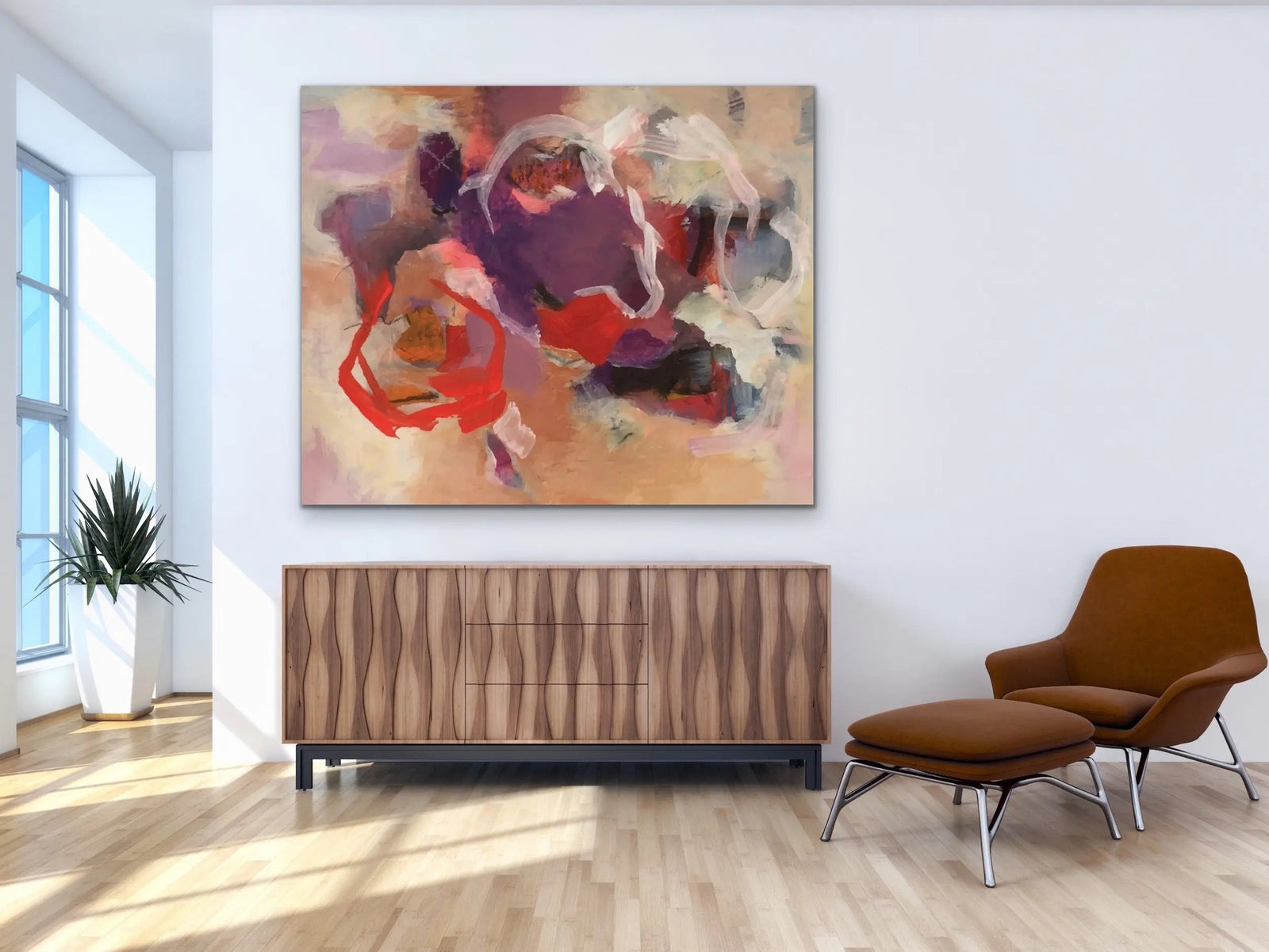 Jasper - Purple and Red Abstract Art Print - I Heart Wall Art