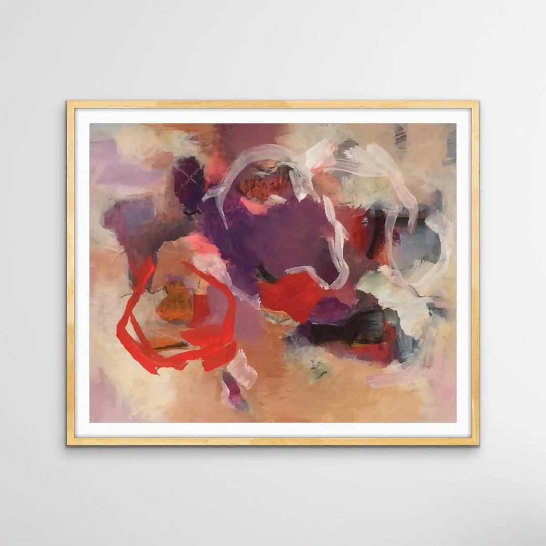 Jasper - Purple and Red Abstract Art Print - I Heart Wall Art
