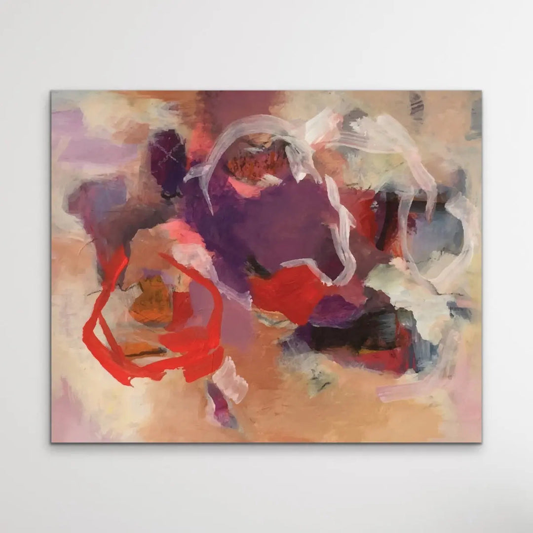 Jasper - Purple and Red Abstract Art Print - I Heart Wall Art
