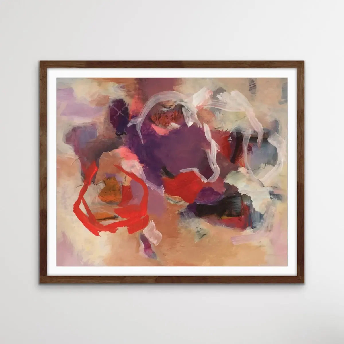 Jasper - Purple and Red Abstract Art Print - I Heart Wall Art