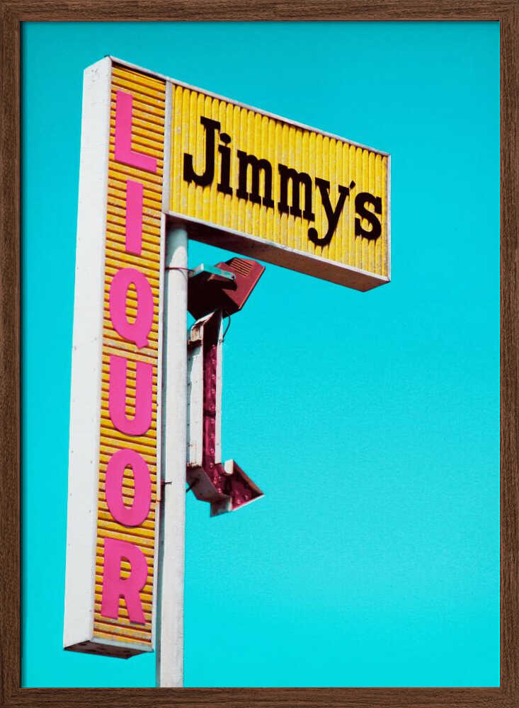 Jimmy's Liquor Sign - Stretched Canvas, Poster or Fine Art Print - I Heart Wall Art - Poster Print, Canvas Print or Framed Art Print