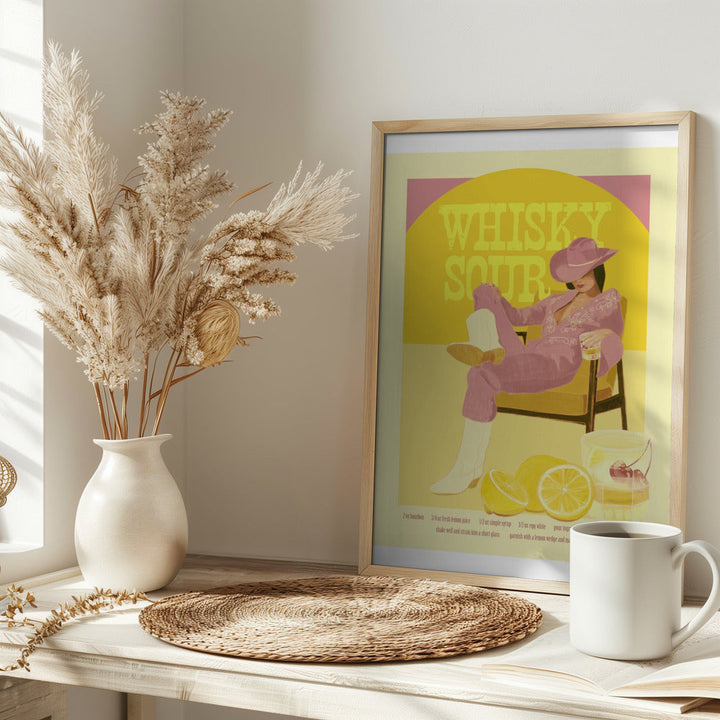 Jlr Whiskysour Pink Copy - Stretched Canvas, Poster or Fine Art Print I Heart Wall Art