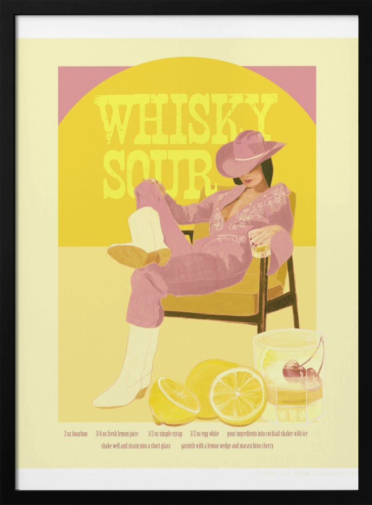 Jlr Whiskysour Pink Copy - Stretched Canvas, Poster or Fine Art Print I Heart Wall Art