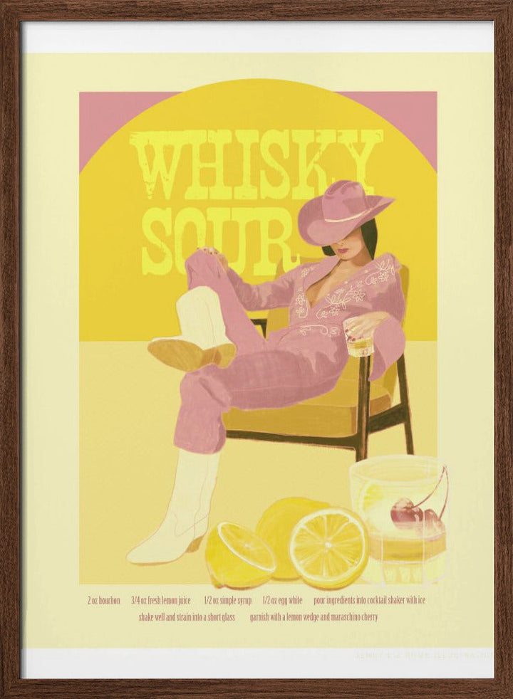 Jlr Whiskysour Pink Copy - Stretched Canvas, Poster or Fine Art Print I Heart Wall Art