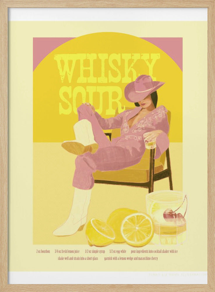 Jlr Whiskysour Pink Copy - Stretched Canvas, Poster or Fine Art Print I Heart Wall Art