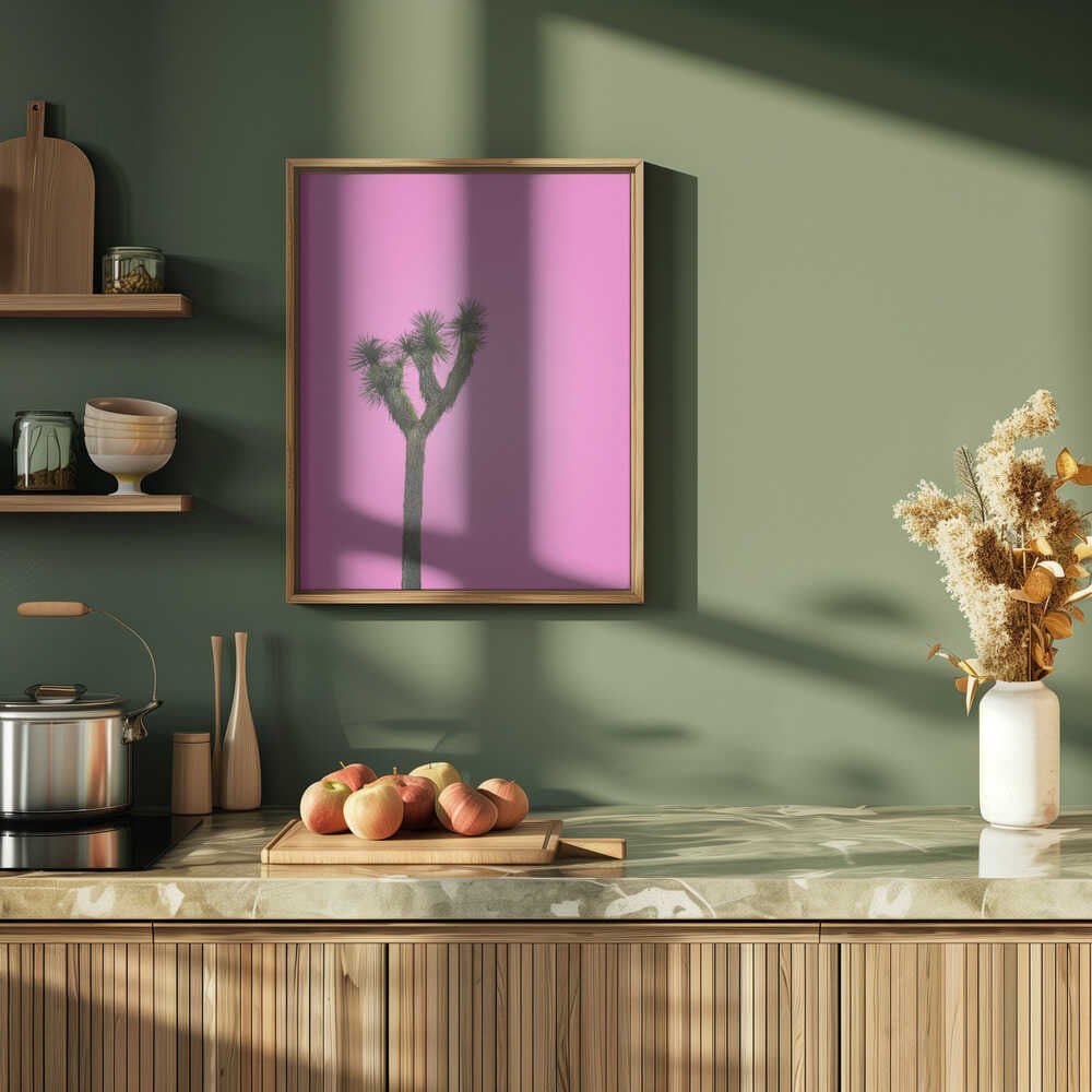 Joshua Tree with Pink Sky - Stretched Canvas, Poster or Fine Art Print - I Heart Wall Art - Poster Print, Canvas Print or Framed Art Print