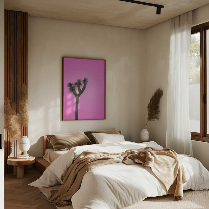 Joshua Tree with Pink Sky - Stretched Canvas, Poster or Fine Art Print - I Heart Wall Art - Poster Print, Canvas Print or Framed Art Print