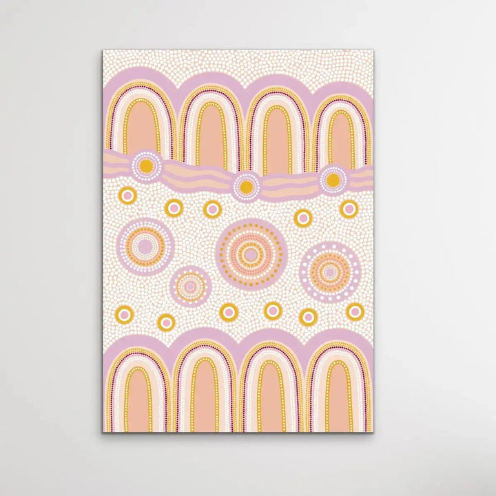 Journey Purple - Edition One, Part Two - Aboriginal Art Print by Sherri Cummins - I Heart Wall Art - Poster Print, Canvas Print or Framed Art Print