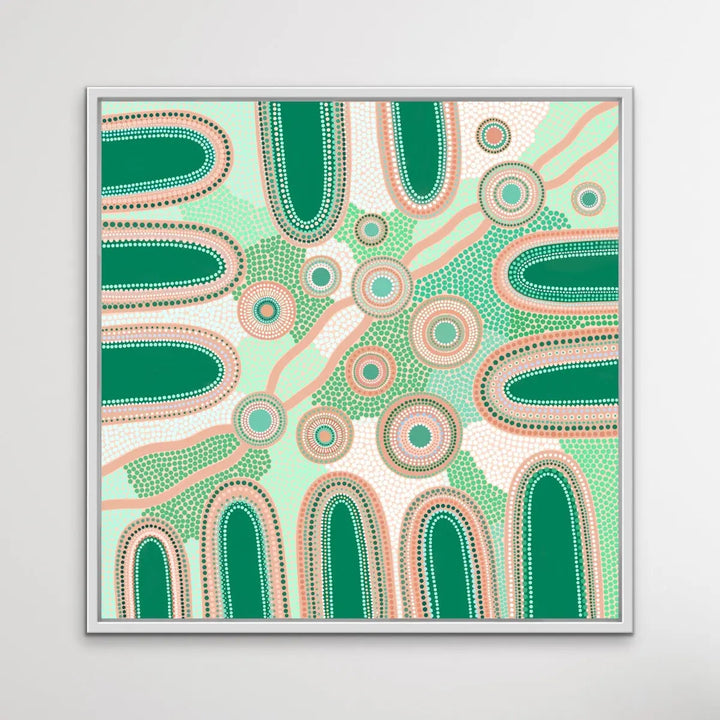 Journey Through The Mountains - Green Art Print By Sherri Cummins I Heart Wall Art Australia 