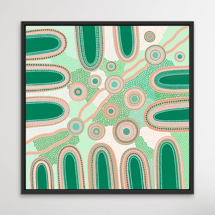 Journey Through The Mountains - Green Art Print By Sherri Cummins I Heart Wall Art Australia 