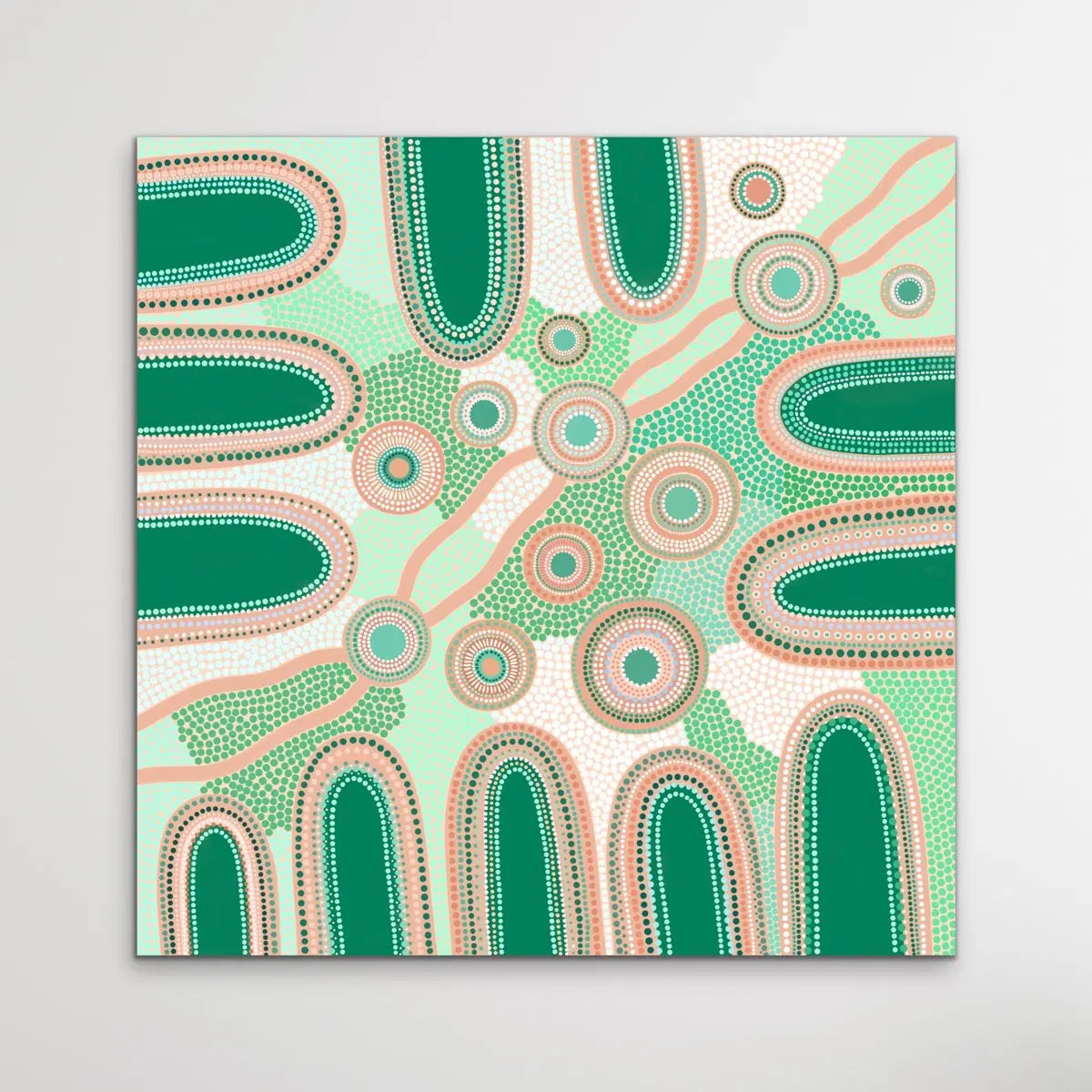 Journey Through The Mountains - Green Art Print By Sherri Cummins I Heart Wall Art Australia 
