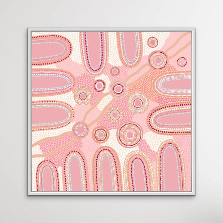 Journey Through The Mountains -Pink - Art Print By Sherri Cummins I Heart Wall Art Australia 