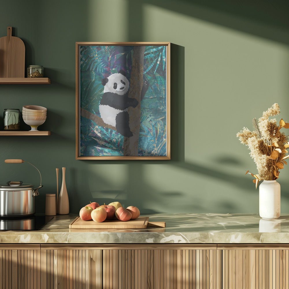 Jungle Panda - Stretched Canvas, Poster or Fine Art Print - I Heart Wall Art - Poster Print, Canvas Print or Framed Art Print