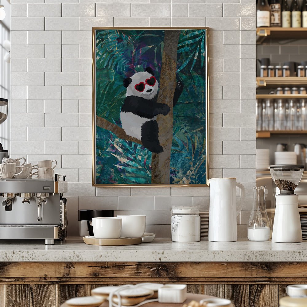 Jungle Panda - Stretched Canvas, Poster or Fine Art Print - I Heart Wall Art - Poster Print, Canvas Print or Framed Art Print