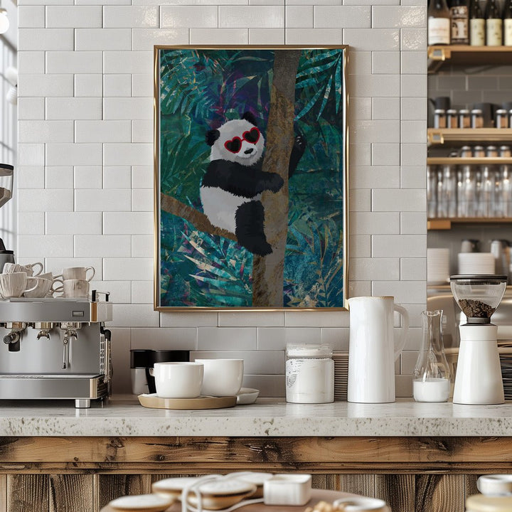 Jungle Panda - Stretched Canvas, Poster or Fine Art Print - I Heart Wall Art - Poster Print, Canvas Print or Framed Art Print